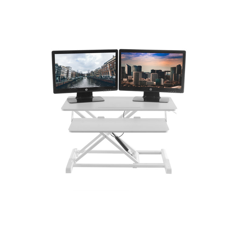 Inbox Zero Monitor Riser Height Adjustable Standing Desk Converter